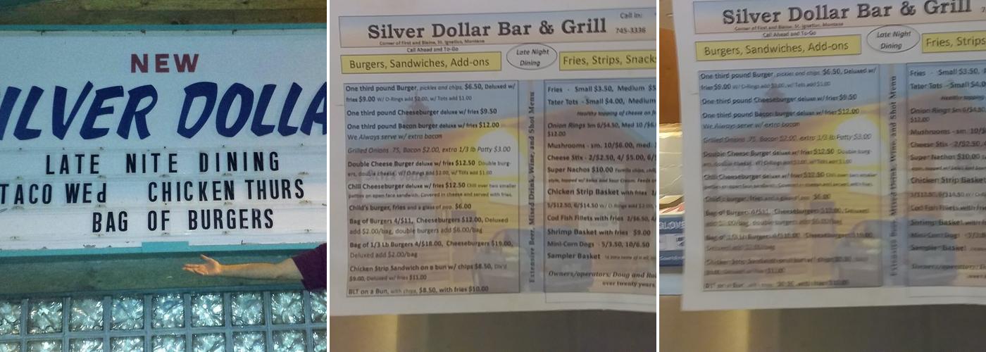 Silver Dollar Bar & Grill Menu