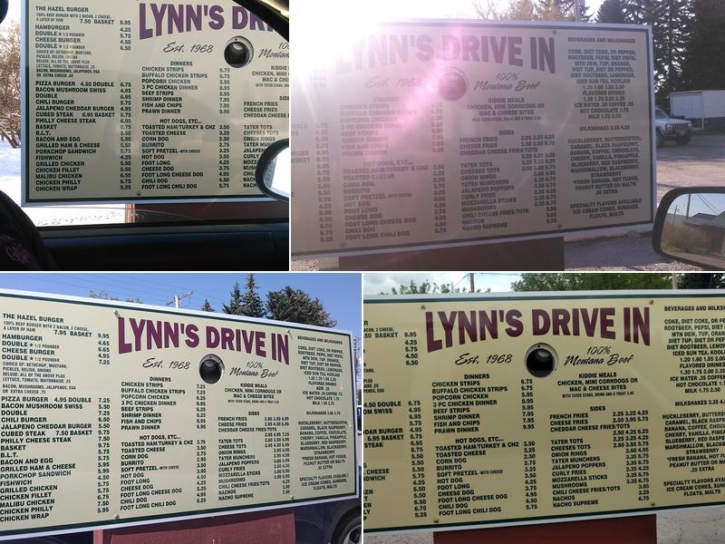 Lynn's Drive-In Menu