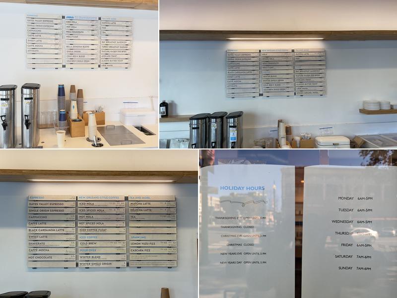 Blue Bottle Coffee Menu
