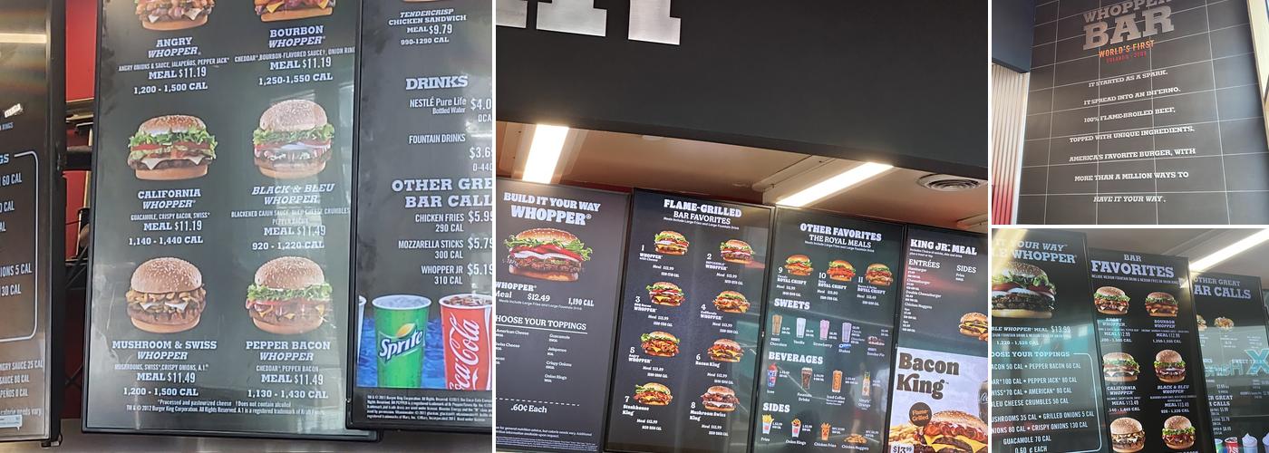 Burger King Menu