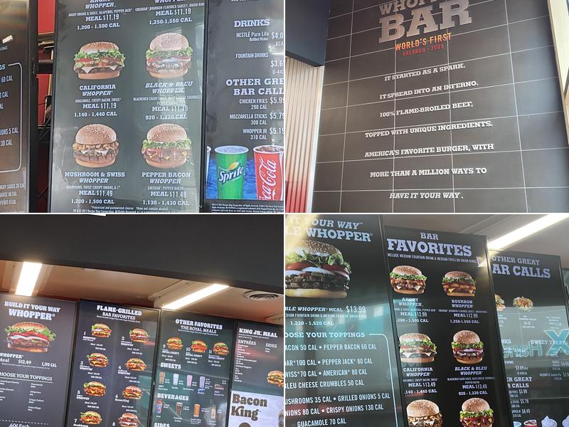 Burger King Menu
