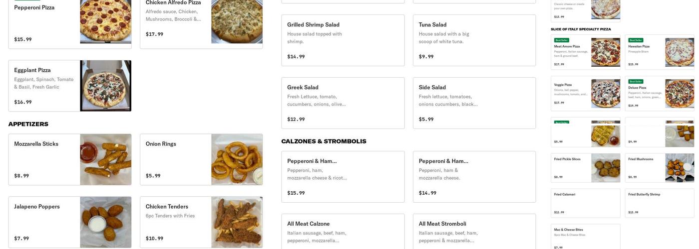 Slice Of Italy Menu