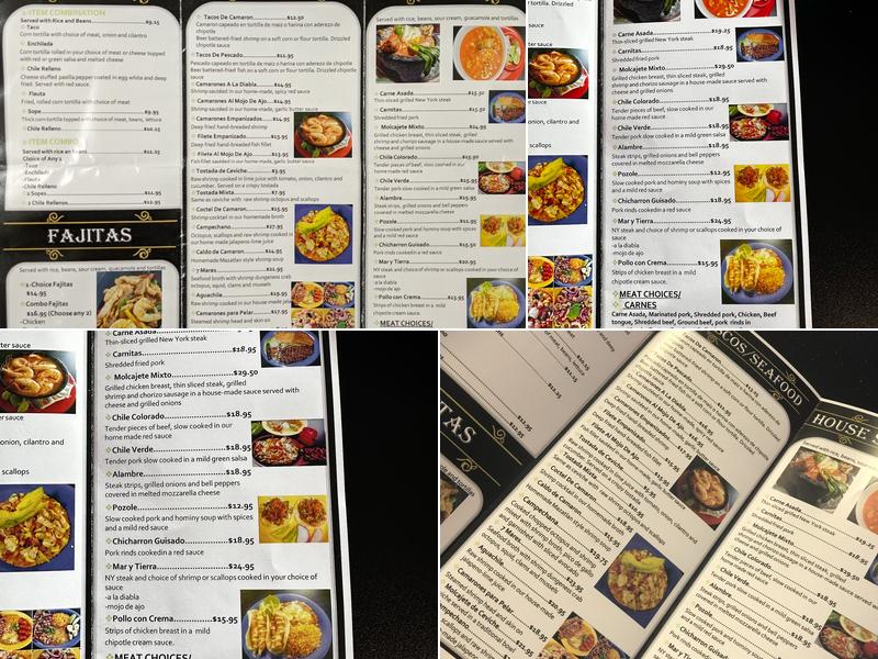 El Tesoro Mazatlan Menu