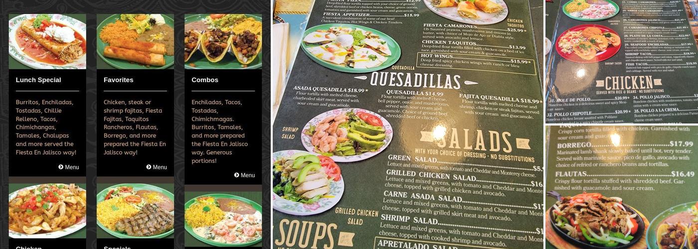 Fiesta En Jalisco Menu