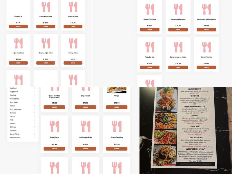 San Jose Mexican Restaurant Menu