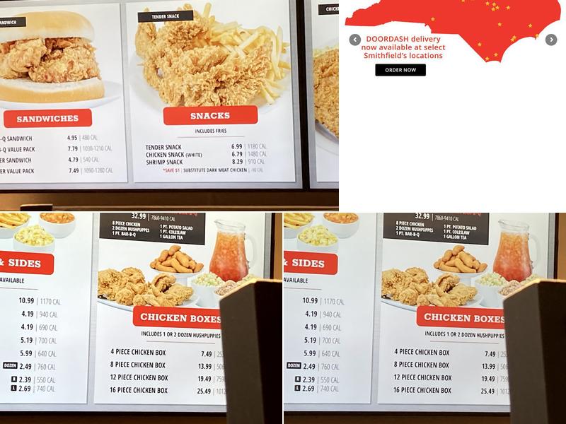 Smithfield's Chicken 'N Bar-B-Q Menu