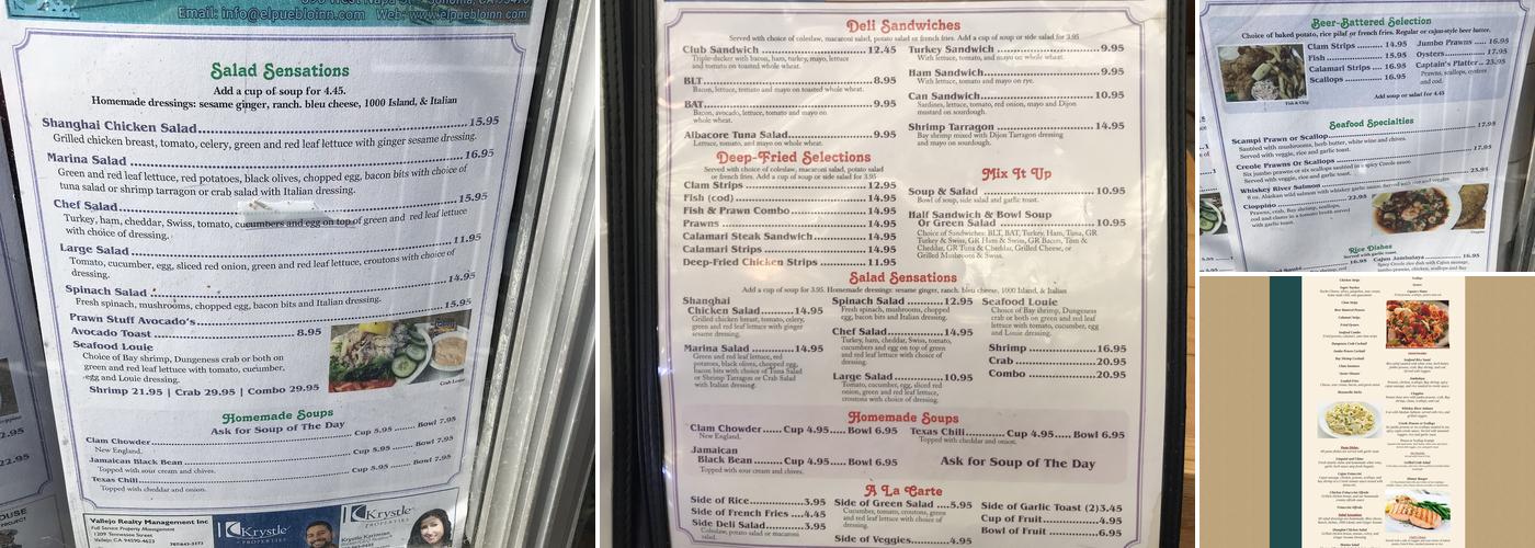 The Sardine Can Menu