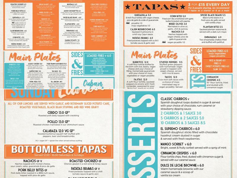 Fiesta de Cuba (Swindon) Menu