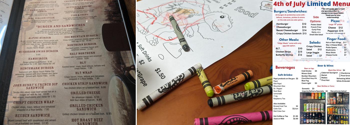 John Henry's Restaurant Menu