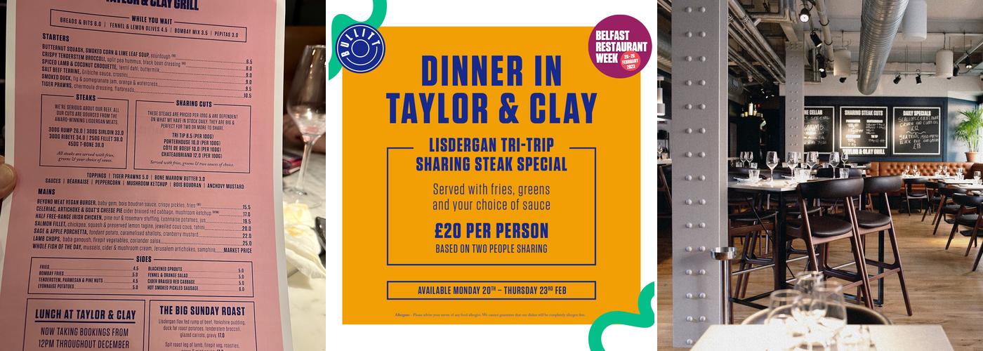 Taylor & Clay Menu