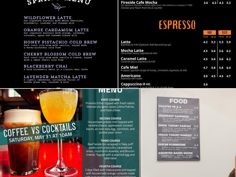 Fireside Coffee Co Menu