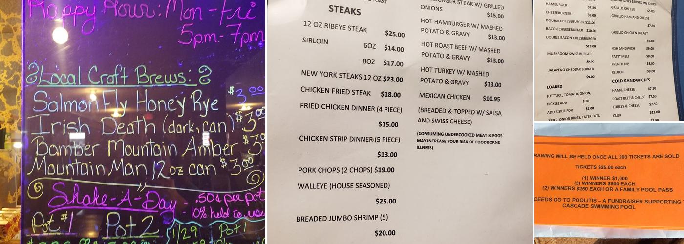Angus Bar Menu