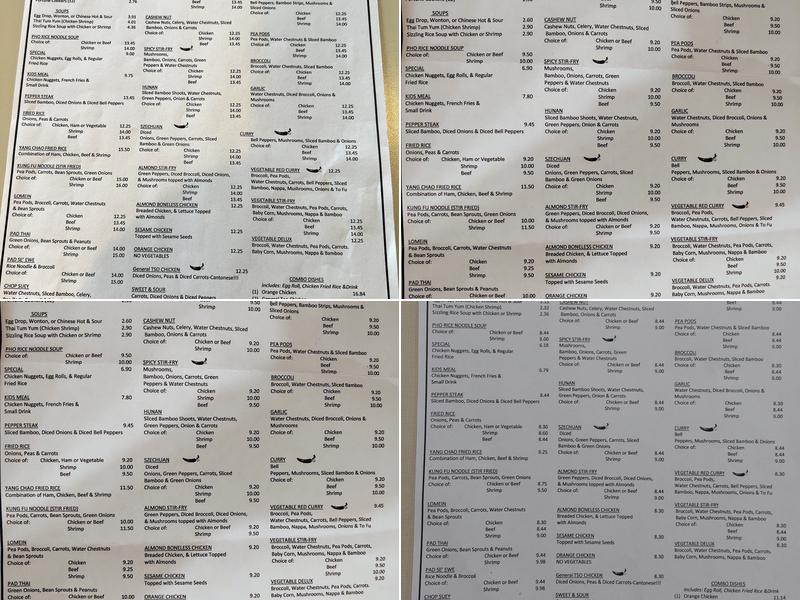 Beijing Express Menu