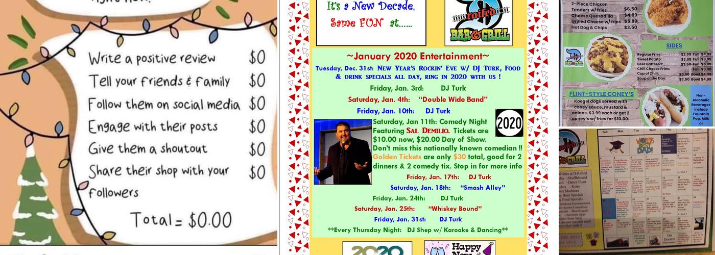 D-Railed Bar & Grill Menu