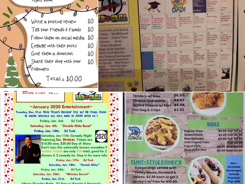 D-Railed Bar & Grill Menu