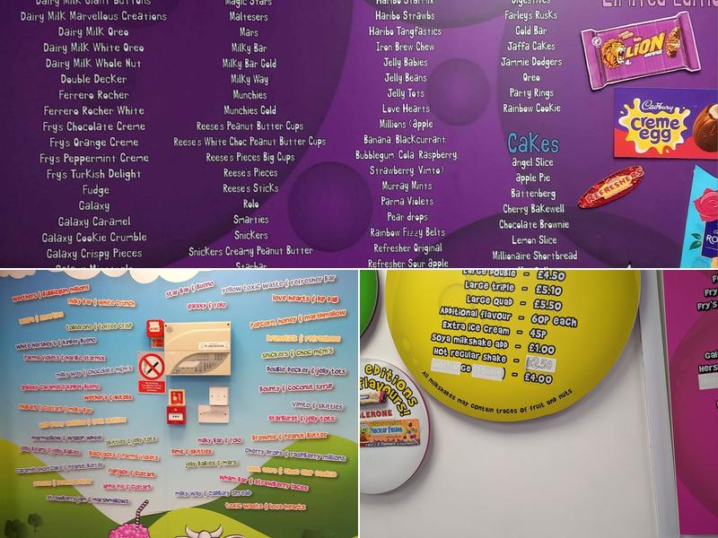 Funky Cow Milkshake Bar Menu