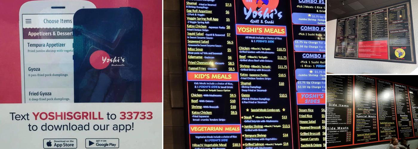 Yoshi's Grill Menu