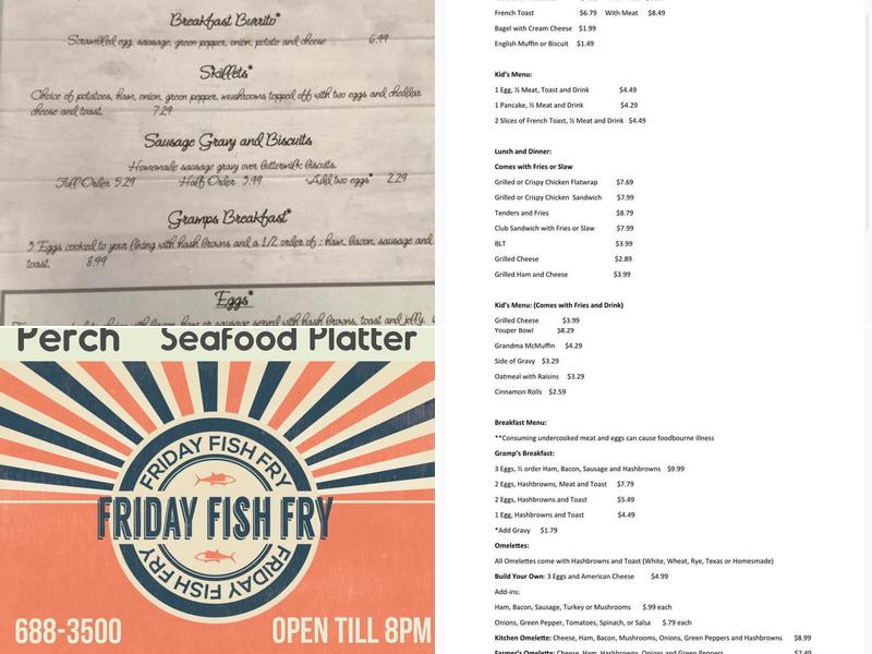 Brass Lamp Villa Menu