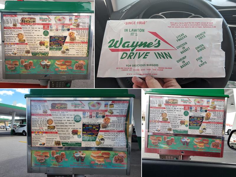 Wayne's Drive Inn II Menu