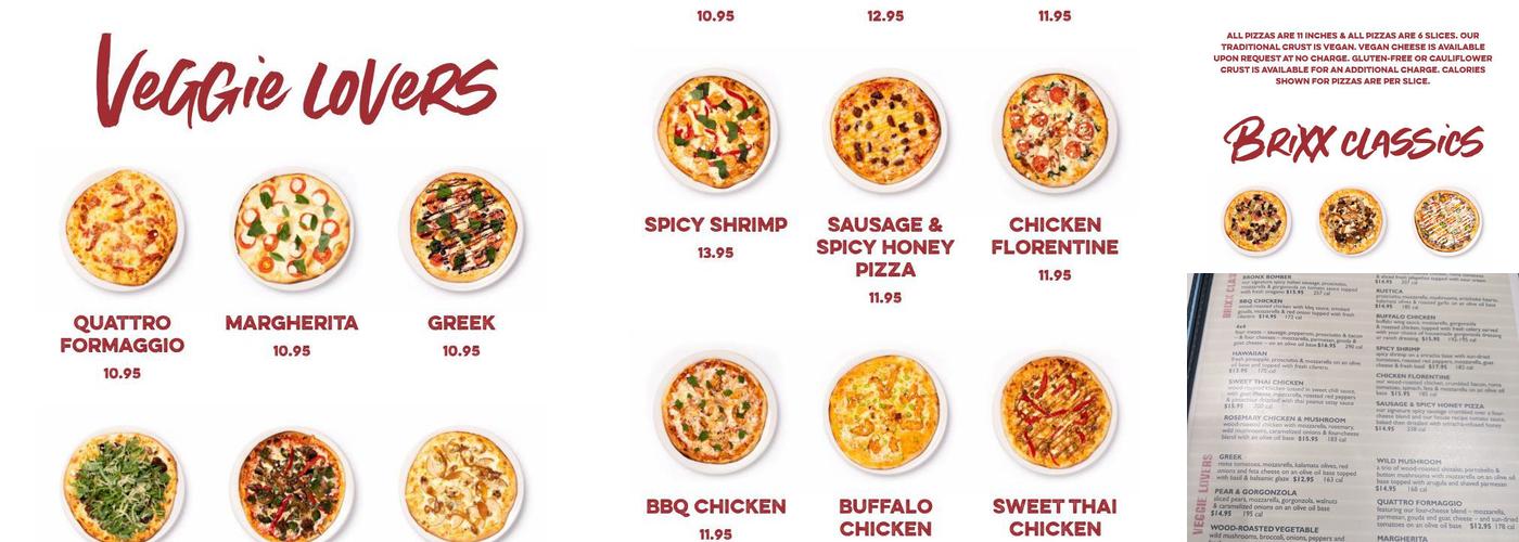 Brixx Wood Fired Pizza + Craft Bar Menu