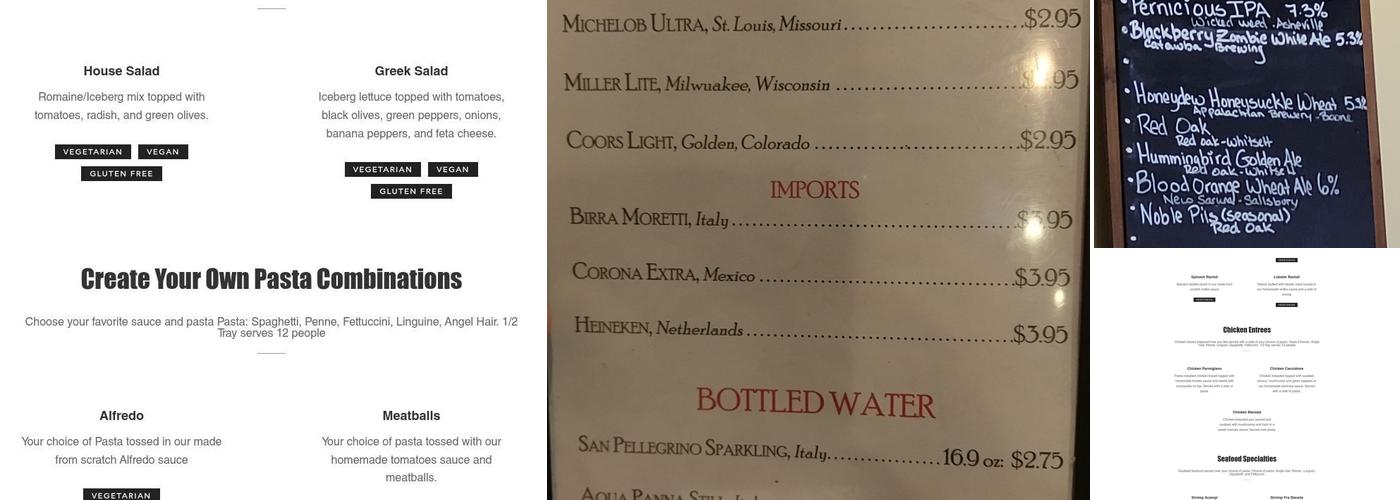 Ciao Pizza & Italian Menu