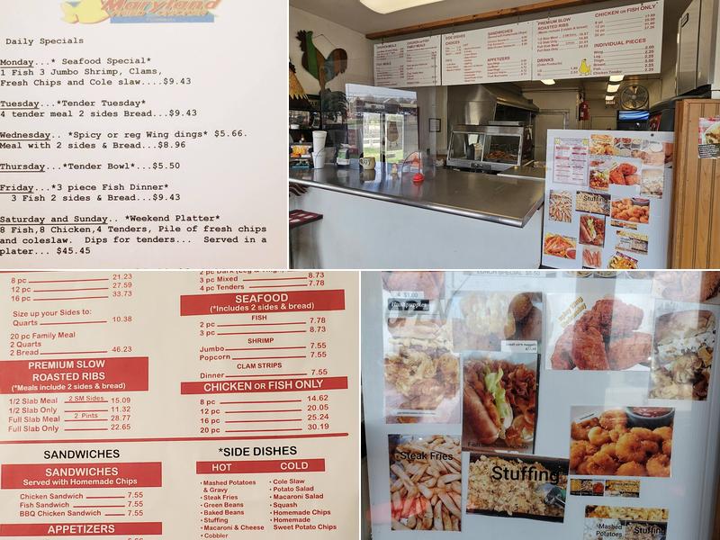 Timmer's Maryland Chicken Menu