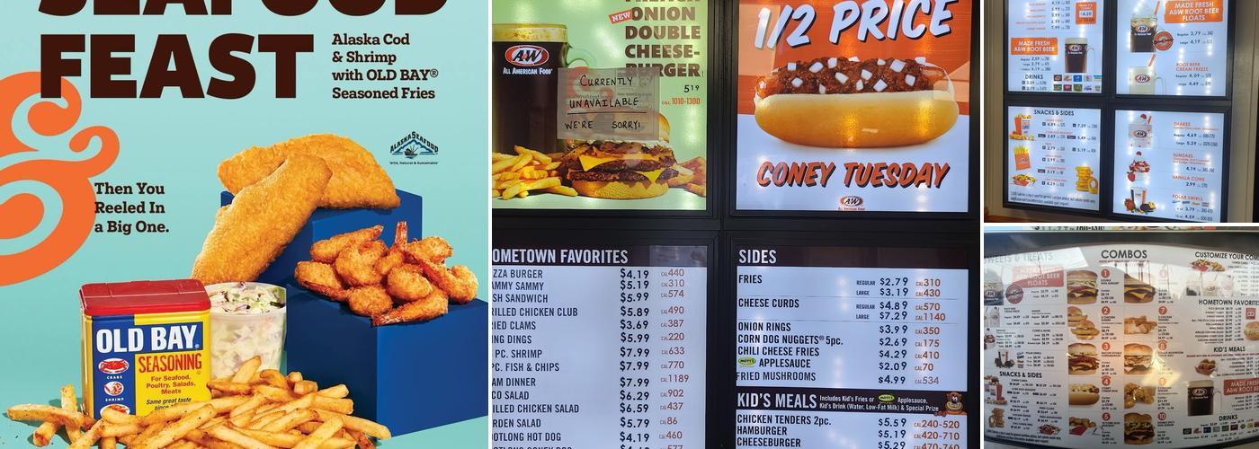 A&W Restaurant Menu