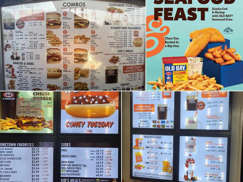 A&W Restaurant Menu
