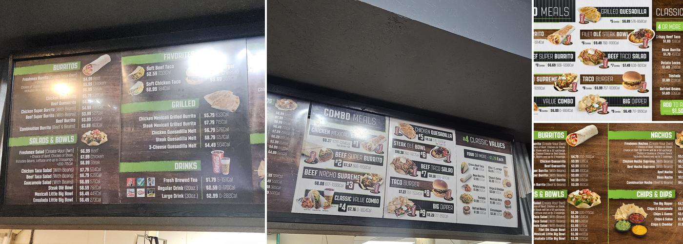 Taco Mayo Menu