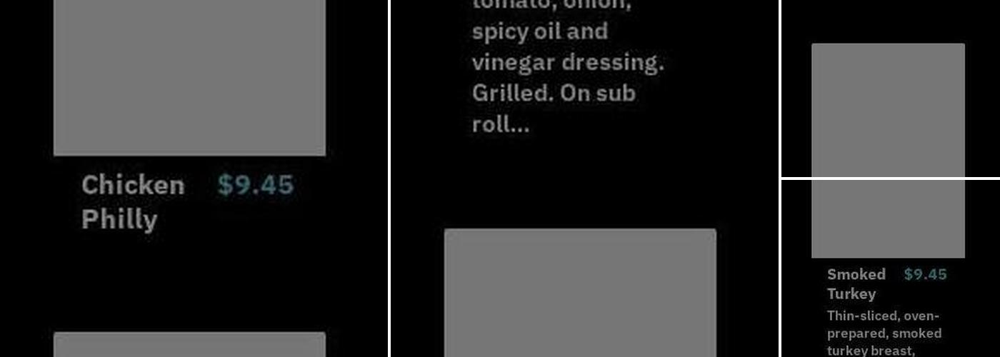 Harrison's Menu