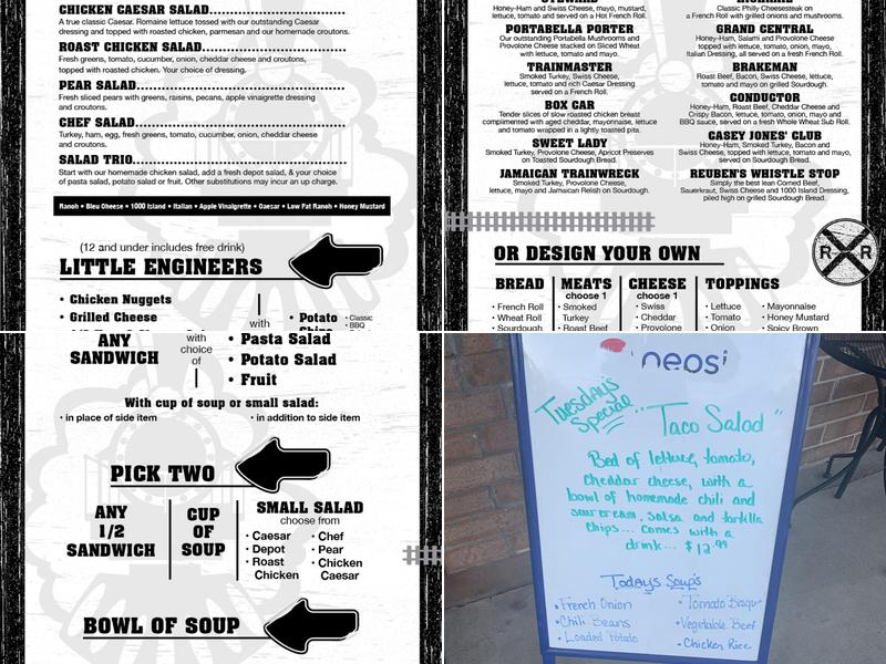 Southbound Sandwich Works Menu