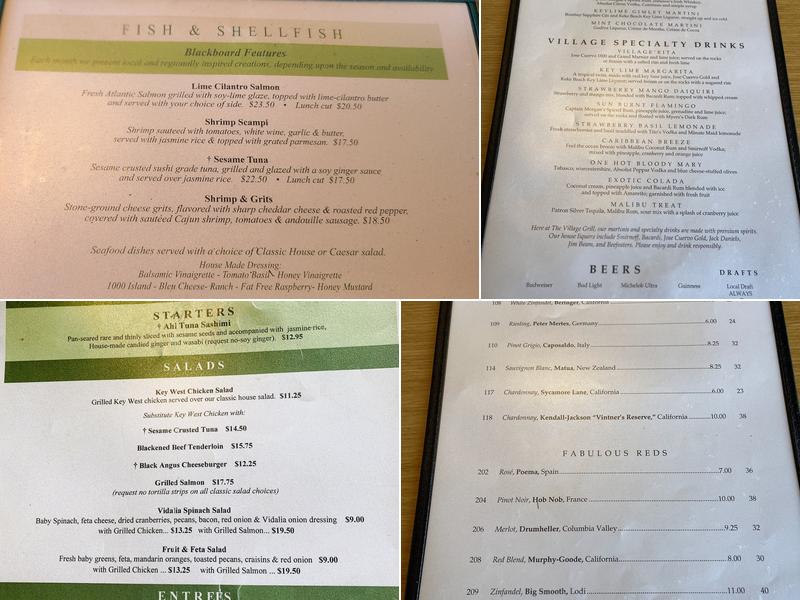 Village Grill Menu