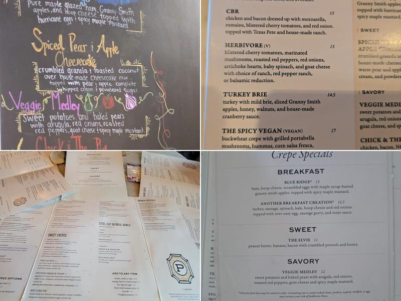 Press Coffee+Crepes Menu