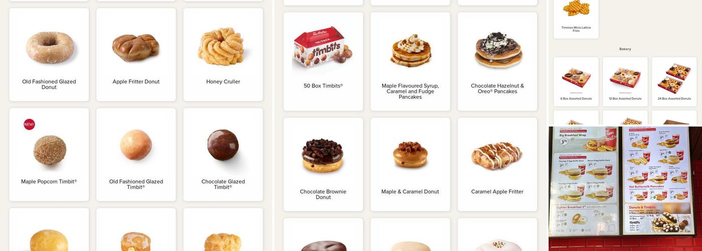 Tim Hortons - Milton Keynes Menu