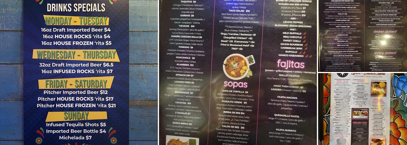 Catrina’s Tequila and Taco Bar Menu