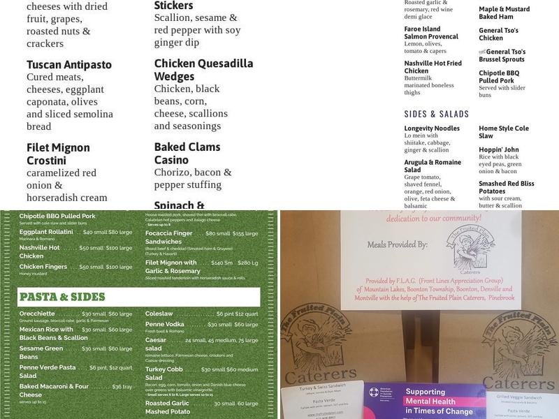 Fruited Plain Caterers Menu