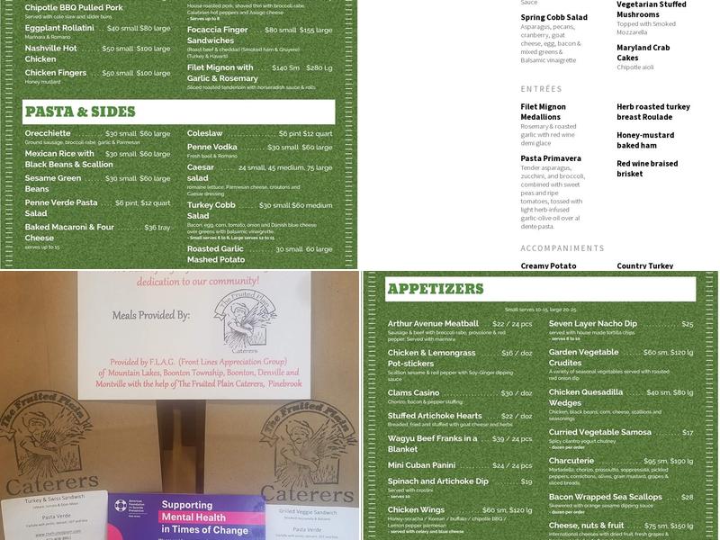 Fruited Plain Caterers Menu