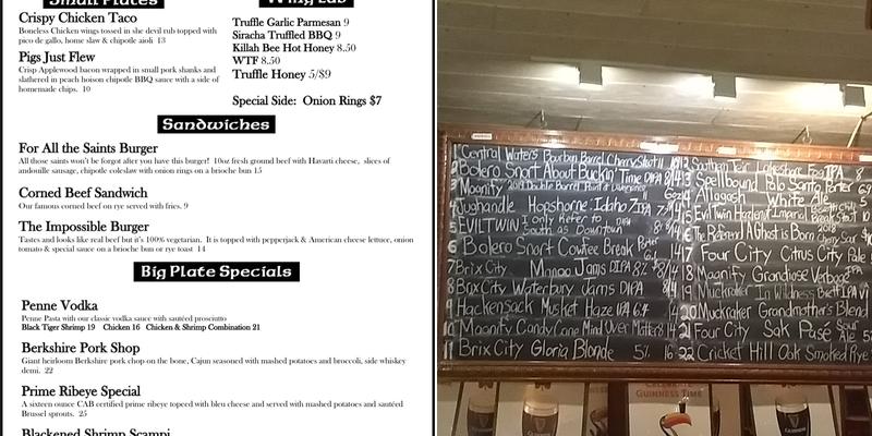 Poor Henry's Pub & Restaurant Menu