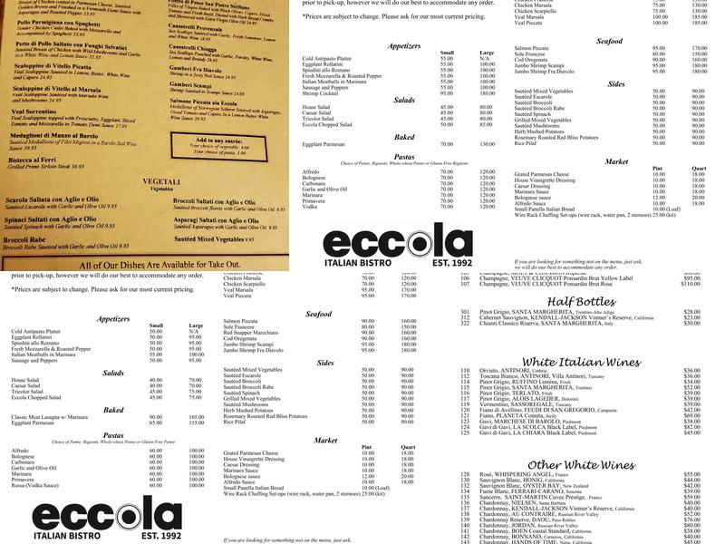 Eccola Menu