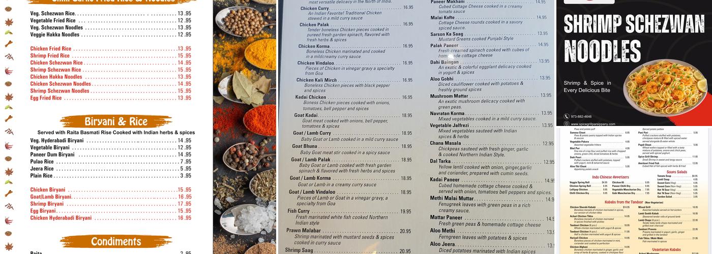 Spice Grill Menu