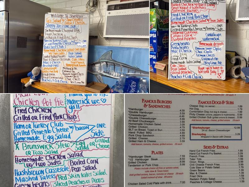 The Old Sharkey's Grill Menu