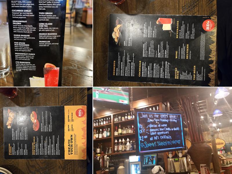 BD'S Mongolian Grill Menu