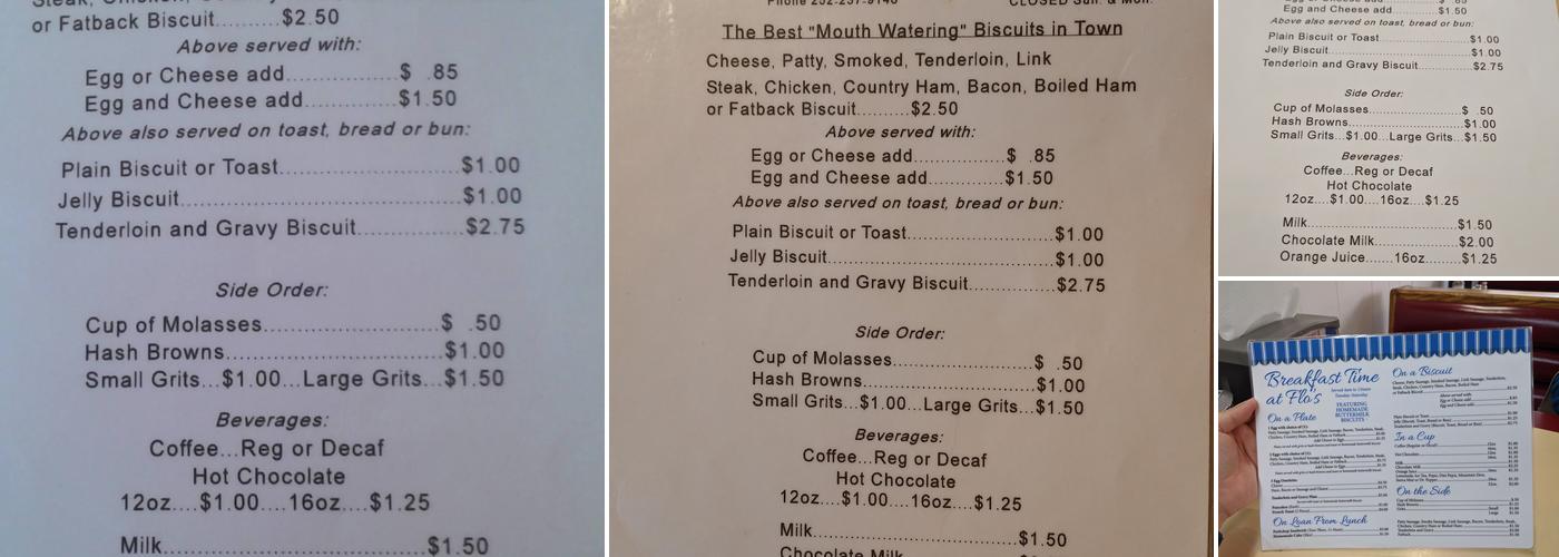 Flo's Kitchen Menu