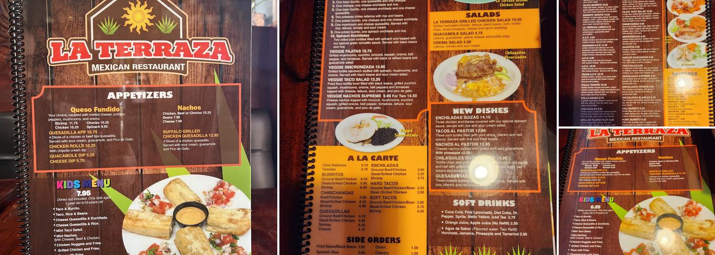La Terraza Menu