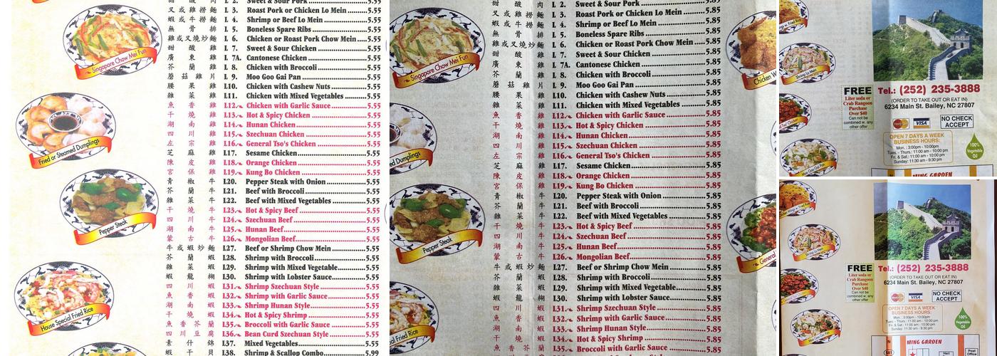 Ming Garden Menu