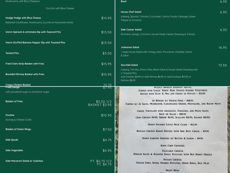 J P's Pub Restaurant & Banquet Menu