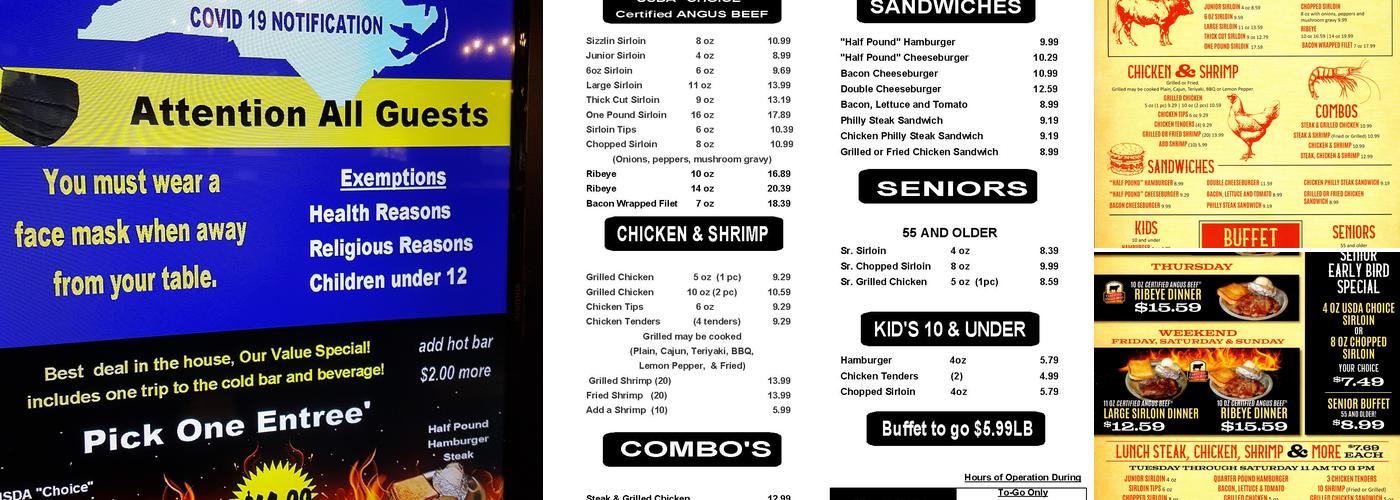 Western Sizzlin Menu