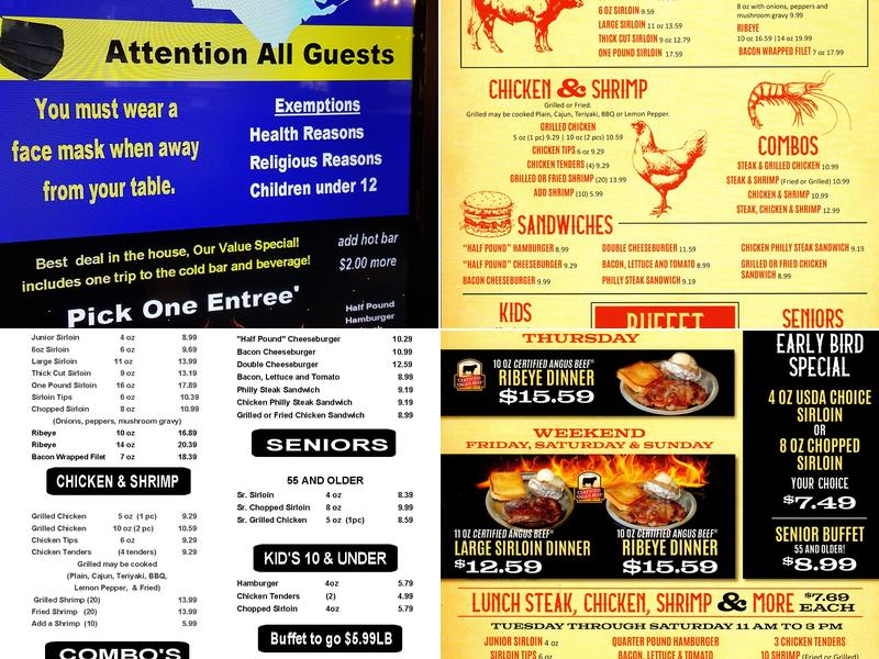 Western Sizzlin Menu