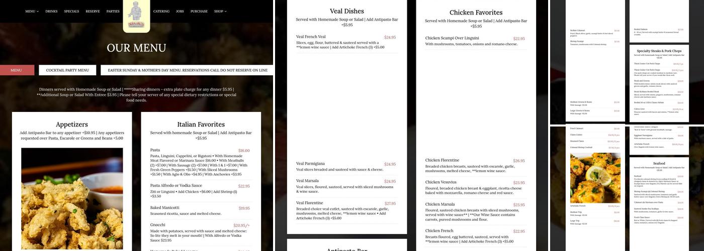 Nick's Sea Breeze Inn Menu