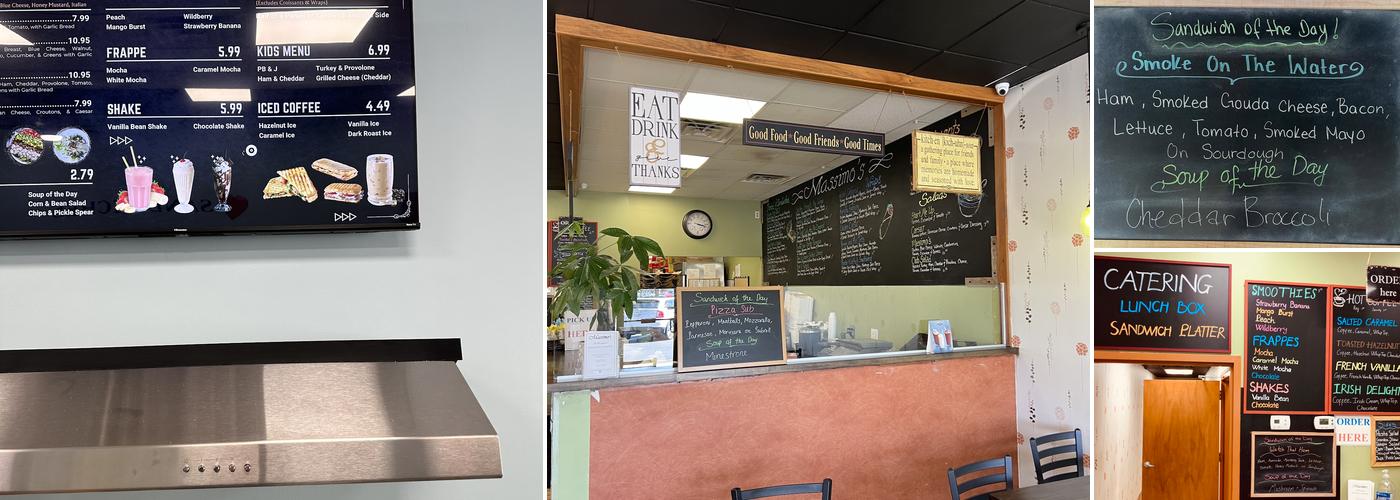 Massimo's Artisan Sandwich shoppe Menu
